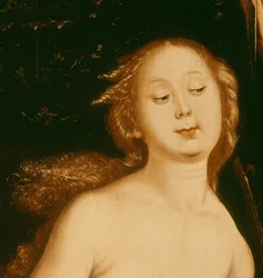 Detalj fra Eve, the Serpent and Death olje på paneldetalj av 35456
